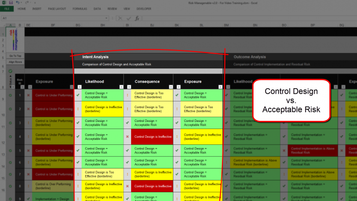 Risk Template in Excel Training • Overview: Control Register Tab